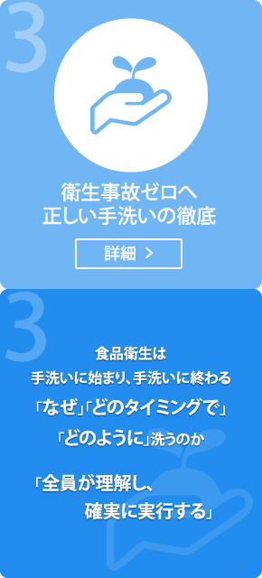 3 衛生事故ゼロへ正しい手洗いの徹底 詳細